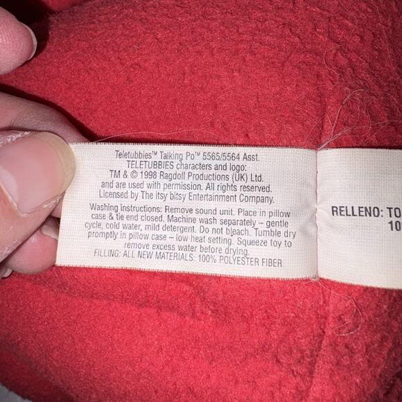 Teletubbies Vintage Red Po Talking Plush Stuffed PlaySkool Hasbro 1998 Working - Picture 8 of 12